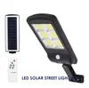 Utomhus Solar Led Street Light Waterproof Wall Lamp Pir Sensor Human Induktion COB Industrial Garden Square Highway Road Lamp