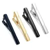 Formal Men's copper Metal Fashion Twill Stripe Tie Clips Simple Necktie Ties Pin Bar Clasp Clip Clamp for Men Gift drop ship