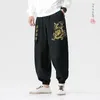 Pantalones para hombres Japonés Casual Kimono Samurai suelto Pantalón Pantalón Japón Hombres Traje Asiático Traje Yukata Estilo de algodón Ropa