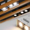 Quadratisches LED-Downlight, Einzel-/Doppelkopf-Spot, an der Oberfläche montiert, Winkel verstellbar, für Wohnzimmer, Schlafzimmer, Küche, LED-Grilllicht