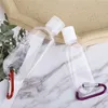 50ml Plastic Empty Alcohol Refillable Bottle with Key Ring Hook Clear Transparent Portable Keyring Mini Hand Sanitizer Disposable bottles
