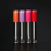Novos Cosméticos Lip Gloss Embalagem Recipientes Redondos Lip Lip Garrafas Rosa Vermelho Roxo LipGloss Tubos Esvaziadores Bordo Lip Tubo Garrafa SN4497