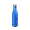 Ahşap tekrar kullanılabilir su şişesi V02 arasında 17oz paslanmaz çelik vakum insulared su şişesi çift duvar kola şekil şişe tane