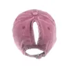 Mode Designer Ponytailhållare Plain Contton Casual Baseball Ball Caps Mössor för Kvinnor Kvinnlig Tjejer Snapback