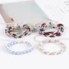 Meerlagig lager lederen wrap armband charm weven kruis geloof armbanden dames heren polsband bangle manchet wil en zandige fahion sieraden