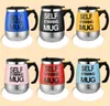 14 onças de aço inoxidável Copos Copos Auto agitação vácuo garrafa isolados caneca de viagem do metal Água Cerveja Canecas Copos com tampa 8 cores