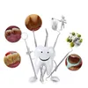 6 PCs/conjunto Dentista de aço inoxidável Tool dentes Dispositivo limpo Tweezer Mirror Sonda dental Higiene dental Cuidado Oral H7JP236R