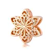 fashion pure silver charm S925 sterling rose gold plated snowflake pendant DIY charms beads bracelets handmade turkish jewellery w1248338