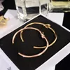 Yun Ruo 2020 New Fashion Luxury Knot Lovers Bangle Rose Guldfärg Kvinnor Födelsedag Presentparty Titanium Stål Smycken Aldrig blekna