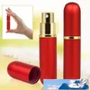 5ml Travel Portable Mini Refillable Perfume Atomizer Bottle Scent Sprayer Bottles Glass interior aluminum Case