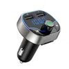 FM سيارة الارسال بلوتوث 4.2 يدوي TRANSMITER منافذ USB 2 شاحن الصوت MP3 لاعب الجهد محول حماية