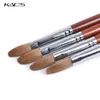 Nail Art Brush 100 Kolinsky Acryl nagelborstel Sable Professional Red Wood Brush Painting Tools Nails Art Poly Gel Brushes Pen CX1440563