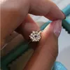 ソリティア 1ct ラボダイヤモンドリング 925 スターリングシルバージュエリー婚約結婚指輪女性のためのブライダルパーティーギフト