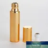 10ML Refillable Black Gold Silver UV Glass Perfume Bottle with Roller Empty Essential Oil Vial Roll On Bottles Packaging