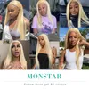Monstar 613 Blonde Bundle with 5x5 Lace Closure Peruvian Straight Remy Human Hair 28 30 32 34 36 Inch 3 Bundles with 613 Closure2867544