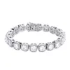 10 mm złoto Bling Square Clustered Diamond Bracelets Bracelets dla mężczyzn i kobiet Bijoux CZ Stone Bandlg Bransoletka lodowana z sześciennej cyrkonu Łańcuchy opaski na rękę