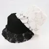 2020 Ny mode sommar solkapslar svart vit spets blommiga hinkar för kvinnor Gorras fabrik pris grossist