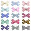 INS15 colors Girl Hair Accessories hair bow 4.3" Flower Handmade bow hairpin Color girl hairbands Barrettes