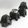 Unika figurformer Konkava örtkvarnar OD 36mm röktillbehör 3 lager Zinklegering för torr örtmetallkvarnar i lagerdesignlogotyp
