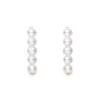 Boucles d'oreilles en plaqué or pour femmes, bijoux de fête de mariage, multi-perles blanches, 3415290