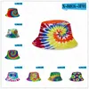 25 Couleur de style Tiedye Capes de chapeau de seau Unisexe Gradient Sunhat With Flat Top Fashion Outdoor Hiphop Caps Adults Kids Beach Sun Hats1598565