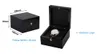 Logo costume de madeira Watch Box Couro Assista Case com caixa de presente Embalagem