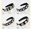 Hair Accessories Jeweled Pearl Hairband Women Girls Crystal Rhinestone Bezel Elegant Velvet Satin Headband 24 styles