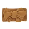 Solid color baby children bow knot headband Wide Elastic hair bands hoods drop ship