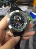 熱い販売最高品質の男性腕時計スポーツスタイルのクォーツストップウォッチウォッチクロノグラフ腕時計ステンレス鋼の時計ケースレザーストラップS03