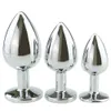 3PCSset Small Medium Big Smoot Metal Anal Plug Dildo Sex Toys Butt Perles anales gays pour Womenmen7017858