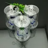 Nytt Europa och AmericAglass Pipe Bubbler Rökrör Vattenglas Bong Glas Vattenflaska med stor mage färgkula filtrering