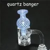 100% Real Quartz Banger with carb caps Sundries Glass Reclaim Catcher handmake 14mm joint QuartzBanger nail for dab rig bong DHL