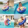 US Ship Uppblåsbara Pool Simning Ring Pool Float Swimming Circle Floating Tube Ring Sommar Vattensporter Leksaker För Kvinnor Kids