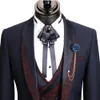 2020 New Mens Suits 3 Pcs Printed Wedding Tuxedos Slim Fit Designer Groom Groomsmen Suit Mens Formal Wear2803