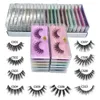 Partihandel Mink Lashes 10 Style Mink Ögonfransar 3D Mink Lashes Makeup Dramatiska Falska Ögonfransar i Bulk