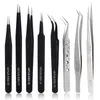 Vetus non magnétique Vetus Tiptez la pince à cils en acier inoxydable Extension Tweezers Individual Coels Volume Lashes Makeup Tools