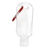 50ML Empty Alcohol Refillable Bottle With Key Ring Hook Clear Transparent Plastic Hand Sanitizer Bottle For Travel Bottle DHL7182663