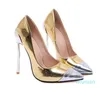 ホット販売サイズ35から42スーパースターゴールドヒールプロムの靴デザイナーヒールスティレットヒールパンプスファッション高級デザイナー女性の靴12cm