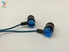 common cheap Clearance sale serpentine Weave braid cable headset earphones headphone earcup direct sales by manufacturers blue green