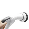 ThoSorkers Meco Electric Spra Scrubber Cleaner Tob senza cordoncino e forniture per pulizia portatile per scrubber con 3 teste di spazzole sostituibili