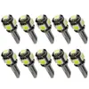 50 st bil canbus 194 LED -ljus 12V gul 168 2825 W5W T10 Wedge 5SMD ersättningslampor Fel gratis kupolkarta Licensplatta ljus