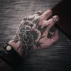 Tillfällig tatoo män skräck king tiger tillfällig tatuering pojke vattentät hand tatoo rose mun robot tatuering klistermärke vatten överföring2332913