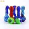 Tubi di silicone a nido d'ape tabacco da sigaretta tubi fumatori secco ciotola di vetro in vetro pyrex fumare bongs cucchiaio tubo