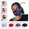 Cotton face mask adults and kids straw mask with hole for drinking juice water dustproof mouth cover facial mask designer masks