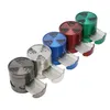 New Diameter 63MM Zinc-Alloy 5colors Tooth Drawer Window Opening Tobacco Grinder Mill Smoke Spice Crusher Maker