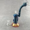 Unikt designglasvatten bongs vattenpipa 8.6 tum glas bong jade färg 14mm fog rigg för röktillbehör
