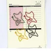 pacote de massa 200 pcs Forma Cat metal marcador Clipe Memo Clipe Paper Bookmark DIY Novidade Escritório Saiba Stationery LX2401