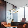 sala de LED Pendant café do ouro Modern Luz Para estar Quarto Jantar de suspensão da flor acrílico suspensão Lâmpada porta da cozinha Iluminação