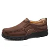 Yeni Yüksek Kalite Erkek Ayakkabı 100% Hakiki Deri Rahat Ayakkabılar Su Geçirmez Iş İnek Deri Loafer'lar Sneakers Büyük Boy 38 47 Munro Ayakkabı V6BU #