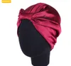 6 couleurs Satin Bonnet Salon Bonnet nuit cheveux chapeau pour cheveux bouclés naturels Double élastique bain sommeil femmes tête couverture Wrap chapeau GD446